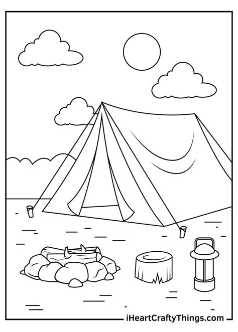 Camping Coloring Shee