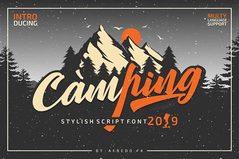 Camping Font Script Camping font, Script, Script fonts
