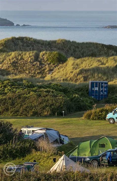 Campsites near the beach in Hayle, Cornwall