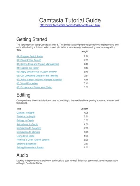 Camtasia tutorial pdf. &rdquo; A new save window will pop- up; save the file wherever you&rsquo;d...