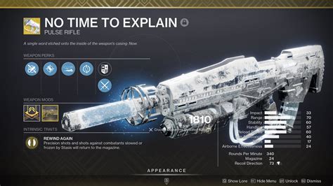 Can I Still Get No Time to Explain in Destiny 2 