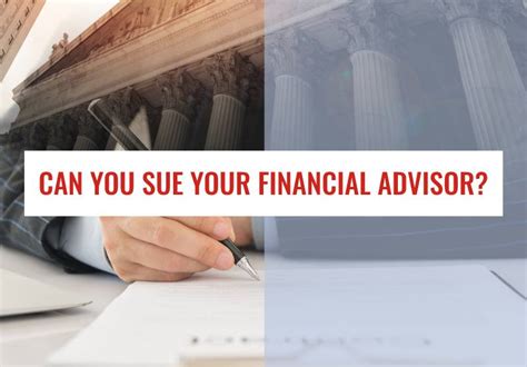 Can I Sue My Financial Advisor to Recover Investment Losses?