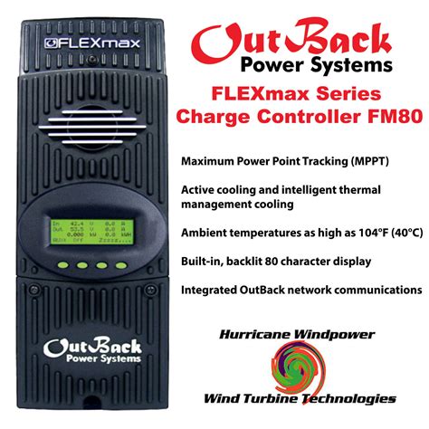 Can I connect a wind turbine to Outback flexmax 80 charge controller?