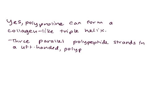 Can Polyproline form a triple helix? - Studybuff