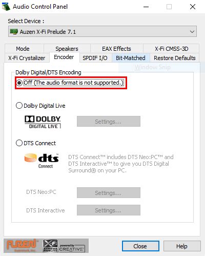 Can T Use Dolby Digital Or Dts Encoding The Audio Format Is Not Supported Super User