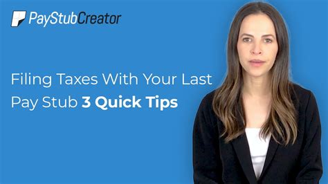 Can You File Taxes Using Your Last Check Stub? - YouTube