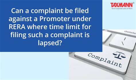 Can a complaint be filed against a Promoter under RERA ... - Taxmann …