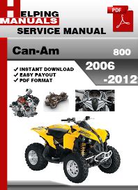 Can am 800 2006 2012 service repair manual. - Owners manual for 2006 rockwood campers.