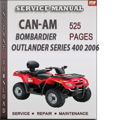 Can am bombardier outlander max 2006 shop repair manual. - Bobcat t180 repair manual track loader 524211001 improved.