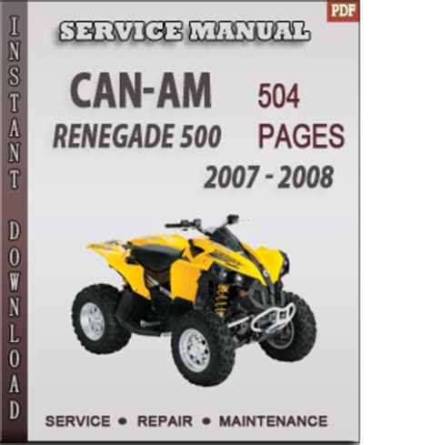 Can am renegade 500 workshop service repair manual download. - Reflexões sobre a vaidade dos homens.