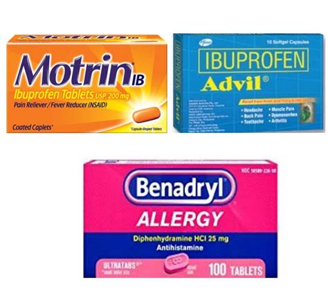 Can benadryl be taken with ibuprofen. Applies to: Benadryl (diphenhydramine) and methocarbamol. Using diphenhydrAMINE together with methocarbamol may increase side effects such as dizziness, drowsiness, confusion, and difficulty concentrating. Some people, especially the elderly, may also experience impairment in thinking, judgment, and motor coordination. 
