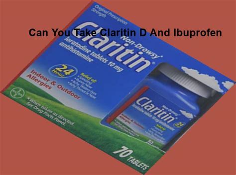 A total of 105 drugs are known to interact with Claritin. Claritin is in the drug class antihistamines. Claritin is used to treat the following conditions: Allergic Rhinitis; Urticaria; ibuprofen. A total of 393 drugs are known to interact with ibuprofen. Ibuprofen is in the drug class Nonsteroidal anti-inflammatory drugs.. 