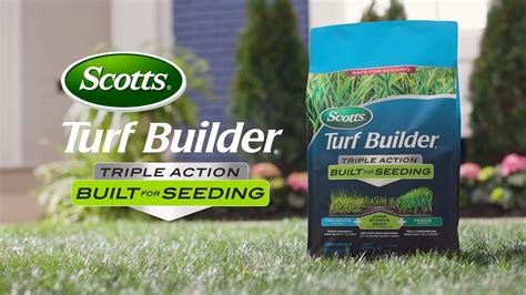 For Scotts® broadcast/rotary spreaders, use a setting of 4 ½. For Scotts® drop spreaders, use a setting of 7 ¾. For Scotts® Wizz®, use a setting of 5. After 24 hours, water the lawn to wash particles onto the soil to prevent the germination of crabgrass. One 50 lb. bag of Scotts® Turf Builder® Triple Action covers 10,000 sq. ft.