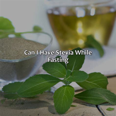 Can i use stevia while fasting. 