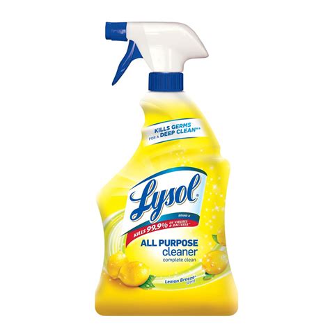 Classic Lysol Disinfectant Spray is designed to kill 99.9% of germs and bacteria on hard, non-porous surfaces. However, it is not recommended for use on carpets or upholstered furniture due to its staining potential. If you do choose to use Lysol on these surfaces, it is important that you spot test a small area first.