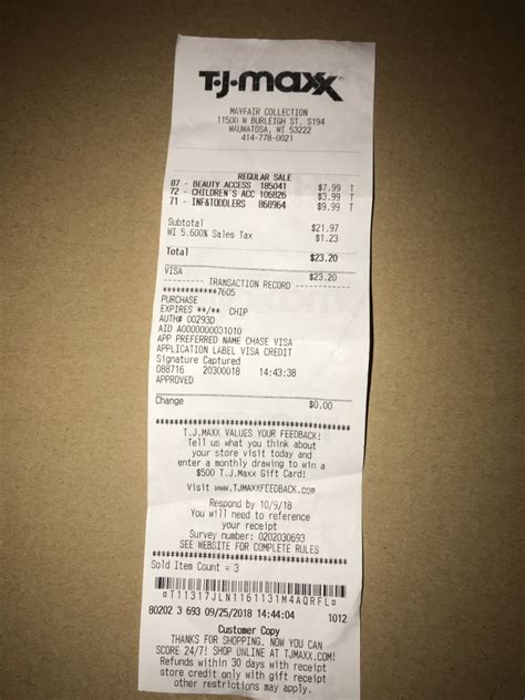Can tj maxx look up receipts with credit card. A 10-day period is required for a cash refund on check purchases. Returns with a receipt over 30 days, with a gift receipt or without a receipt will receive merchandise credit only. Merchandise credits are subject to the Terms and Conditions printed thereon and imposed by the issuer which may include restrictions on transfers. 