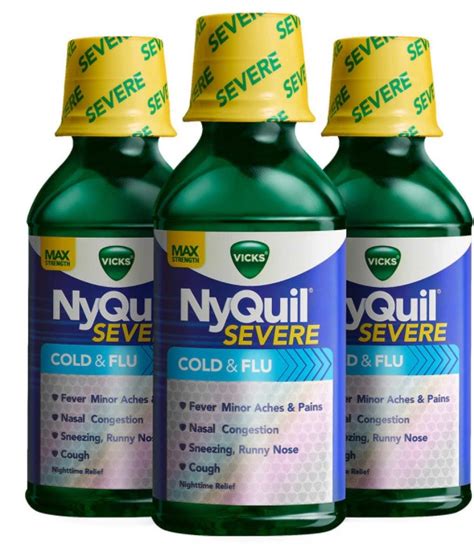 What should I avoid while taking NyQuil Cold/Flu Relief? Ask a doctor or pharmacist before using any other cold, allergy, pain, or sleep medication. Acetaminophen (sometimes abbreviated as APAP) is contained in many combination medicines. Taking certain products together can cause you to get too much acetaminophen which can lead to a fatal .... 