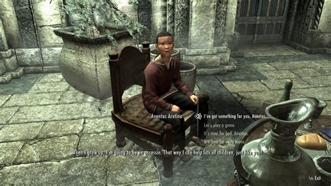 Aventus Aretino. If you ask the innkeeper at the Sleeping Giant Inn, located in Riverwood, he will tell you about Aventus Aretino who is apparently trying to contact The Dark Brotherhood. You will .... 