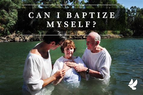 Can you baptize yourself. A. In true emergencies, baptism can be performed by any person who intends to baptize, by pouring water over the person to be baptized, and by reciting the words “I baptize you in the name of the Father, the Son, and the Holy Spirit.”. However, the situation you describe is not an appropriate reason for you to baptize your granddaughter. 
