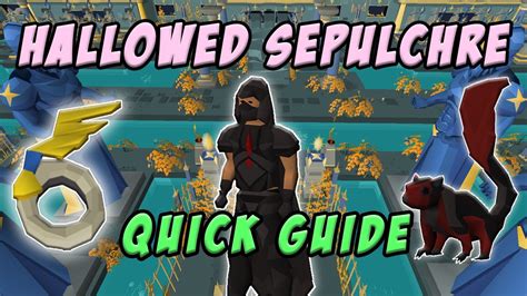 The Hallowed Sepulchre is an Agility activity set in an ancient Saradominist burial ground of the city Hallowvale, located beneath Darkmeyer available to players with level 52 Agility. There are five floors available scaling with the player's Agility level. In order to receive hallowed marks, the coffins must be looted, with deeper floors providing more marks per …. 