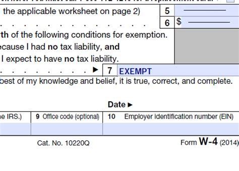 Claiming an Exemption. If you qualify for, and claim, exempt on your W-4, your employer does not withhold federal income tax from your wages. Claiming exempt is good only for the current year.. 