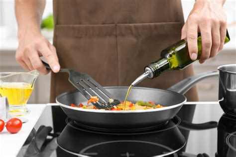Can you cook with extra virgin olive oil. Aug 1, 2019 · The web page explains the fatty acid breakdown, oxidation process, and smoke point of extra virgin olive oil, and why people claim it is unsuitable for cooking. It also compares the oxidative stability of extra virgin olive oil with other cooking fats, such as canola, coconut, and ghee. It concludes that extra virgin olive oil is not as unsuitable as some people think, and that it can be safely used for cooking at low temperatures. 