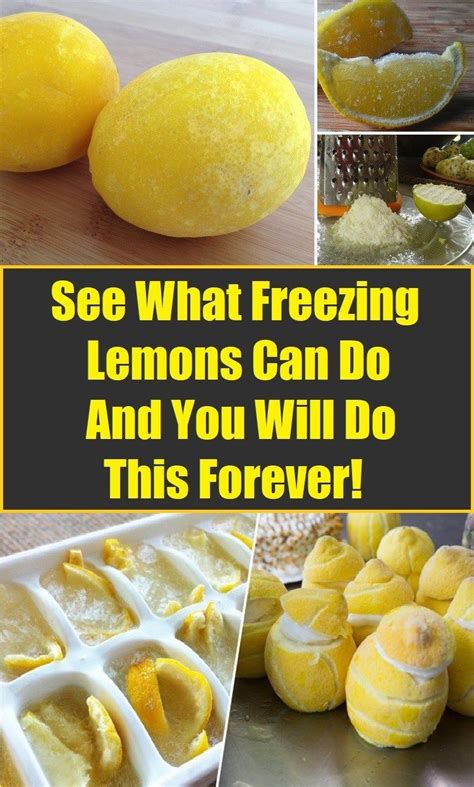 Can you freeze lemons. 