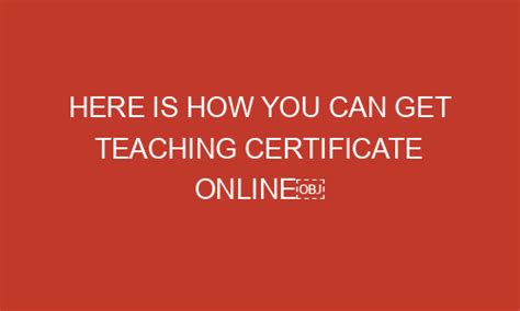 Can you get a teaching certificate online. Things To Know About Can you get a teaching certificate online. 