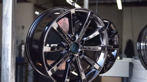 During the curing process, the wheels are heated to a specific temperature (typically around 350°F to 450°F or 177°C to 232°C). The heat causes the powder coating to melt, flow, and bond chemically with the wheel’s surface, forming a solid and durable finish. Cooling: Once the curing is complete, the wheels are allowed to cool down.. 