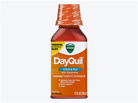 DayQuil is an over-the-counter (OTC) medication that treats cold and flu symptoms. Common side effects of DayQuil include dizziness, nausea, and upset stomach. However, most people are able to take DayQuil without experiencing side effects. When they occur, most of DayQuil’s side effects go away on their own or are easy to manage.. 