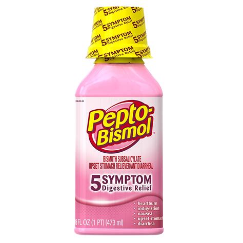 A total of 133 drugs are known to interact with Pepto-Bismol . Pepto-bismol is in the drug class antidiarrheals . Pepto-bismol is used to treat the following conditions: Diarrhea. Diarrhea, Acute. Diarrhea, Chronic. Helicobacter …. 