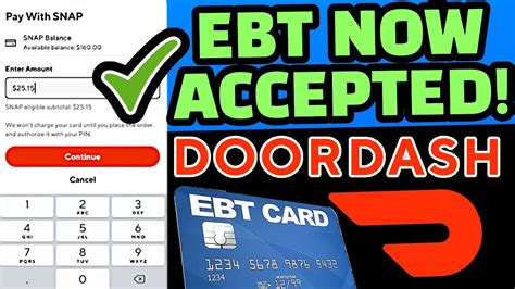 DoorDash does not accept EBT/SNAP for all the 