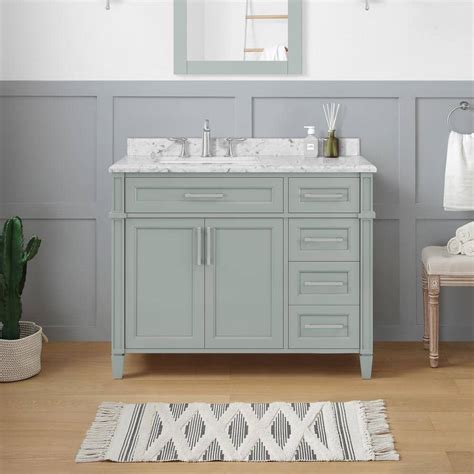 Canaan 42 in. W x 22 in. D x 34.6 in. H Bath Vanity in Sharkey Gray ...