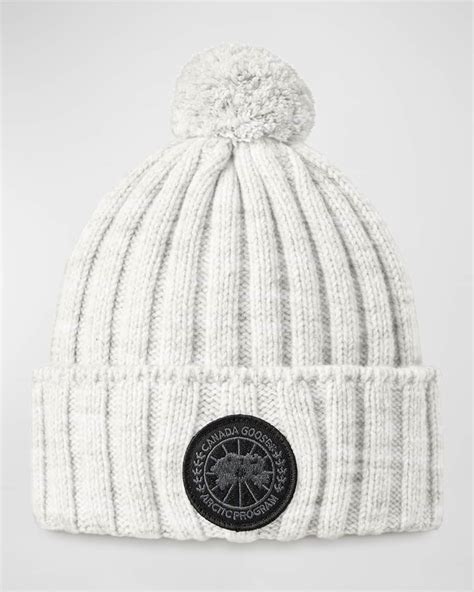 Canada Goose Cashmere Logo Ribbed Beanie Neiman Marcus