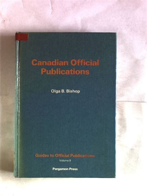 Canadian Official Publications Guides to Official Publications