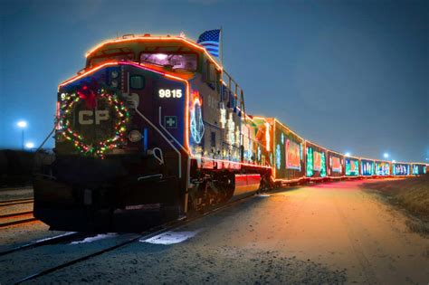 Canadian Pacific Holiday Train pulling into the St. Paul’s Union Depot on Sunday for a good cause
