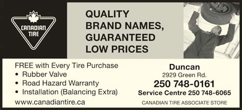 Canadian Tire Duncan - 2929 Green Road Flyers & Phone …