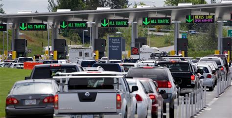 Canadian border crossing times. Canadian Border Ports of Entry . Alexandria Bay - Thousand Islands Bridge; Blaine - Pacific Highway; ... Wait Times - May 10, 2024. Time Today (min) Average (min) 