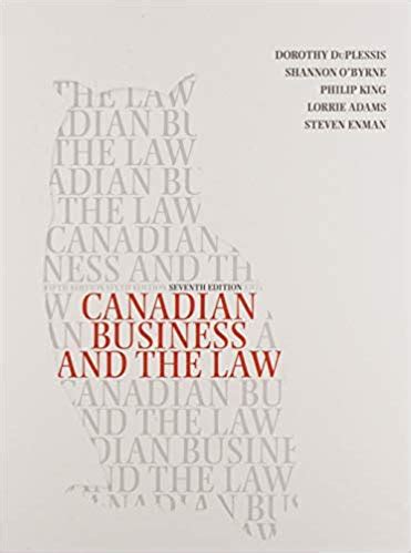 Canadian business and the law duplessis. - Manuale di riparazione mitsubishi canter 4d30.