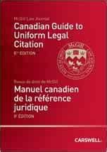 Canadian guide to uniform legal citation by mcgill law journal. - Kenmore sewing machine owners manual free.