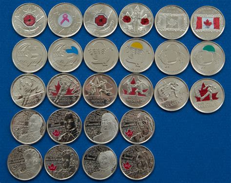 Canadian quarter collection.  These sets are described as uncirculated and proof/prooflike i...