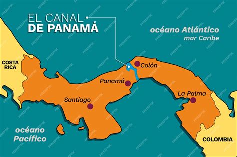 Descarga este vector de Canal De Panama Mapa P