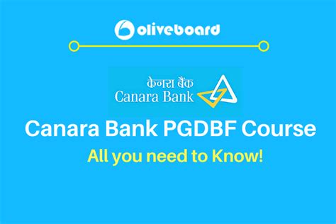 Canara Bank PGDBF Course Details (PO) - Oliveboard