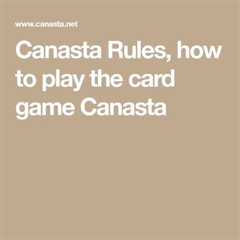 Canasta rules for two players guardovasg