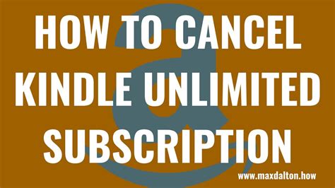 Download Cancel Kindle Unlimited How To Cancel Kindle Unlimited Membership Step By Step In 27 Second By Robert Chollin
