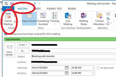 Canceling a Meeting in Outlook Technical Support Services