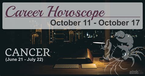 Cancer Career Horoscope For This Week