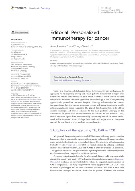 Cancer Immunotherapy Editorial board