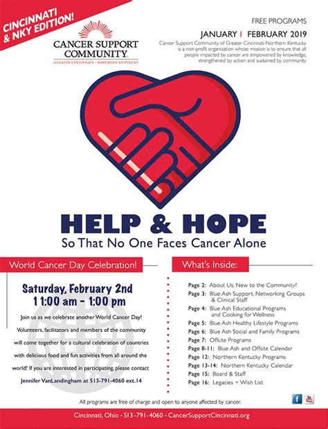 Cancer Support Community JanFeb Program Calendar by drivenoptics Issuu