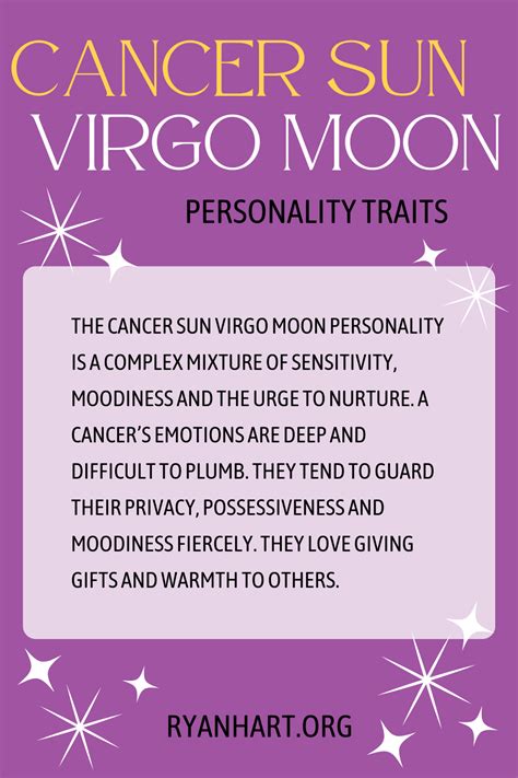 Cancer sun virgo rising. Results. Taurus Sun | Cancer Moon | Virgo Rising. Introduction. As astrologers know, the positions of the Sun, Moon, and Rising Signs provide deep insights into our … 